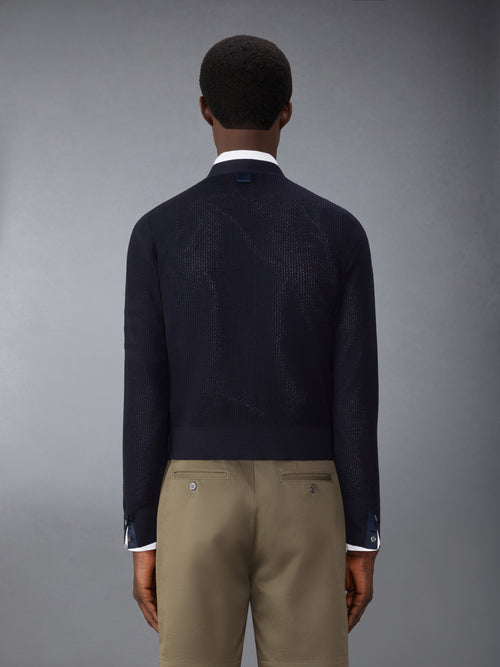  톰브라운 가디건 MKC546A Y1045 415 NAVY DOM - THOM BROWNE