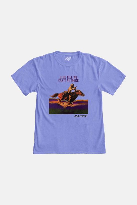  [키즈] 블루&크림 티셔츠 키즈  유아용 라이드 틸 위 캔트 노 모어 티 페리