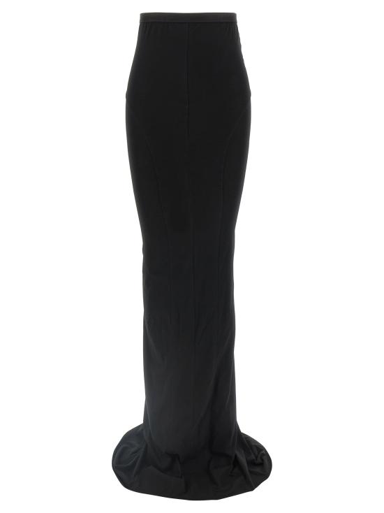 25SS 릭 오웬스 롱 스커트 RO01E7378JA09 Black