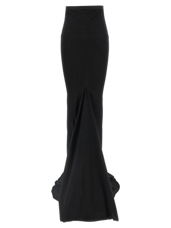 25SS 릭 오웬스 롱 스커트 RO01E7378JA09 Black - RICK OWENS