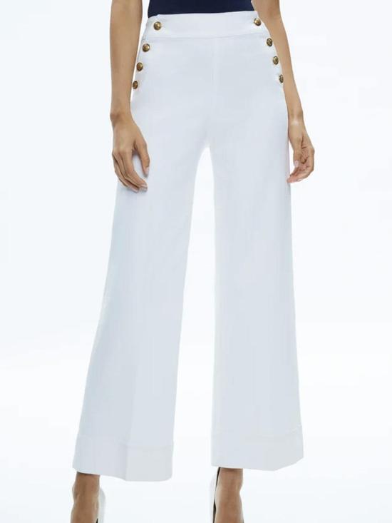  앨리스 앤 올리비아 스트레이트 팬츠 CD403311640A127 Beige - ALICE & OLIVIA