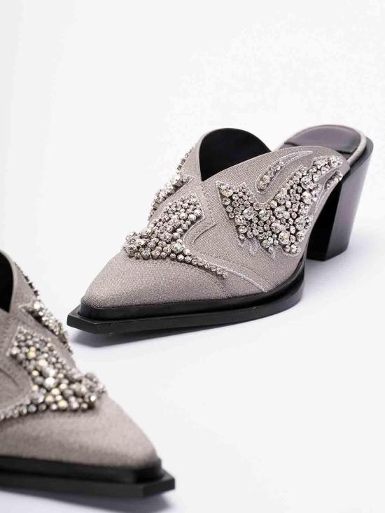  지미추 뮬/슬리퍼 CECEMULEII60MBFSILVER Silver - JIMMY CHOO