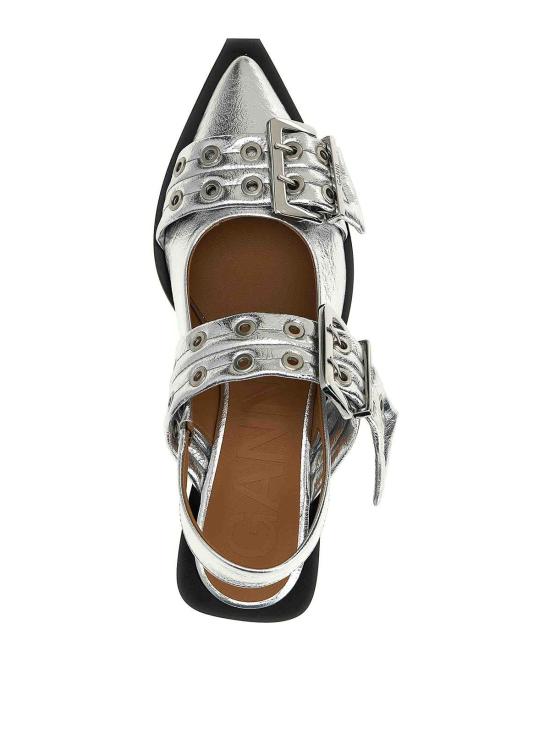  가니 플랫 슈즈 S2725018 Silver - GANNI