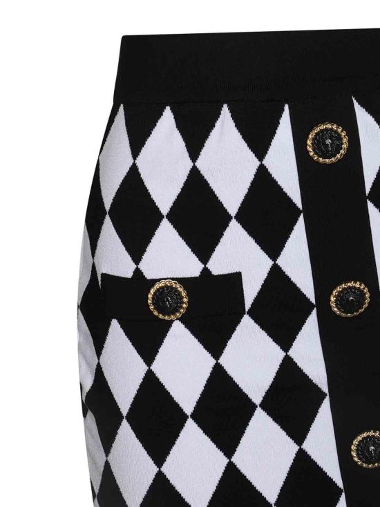 25FW 발망 숏 스커트 DF1LB292KG66EAB Black - BALMAIN