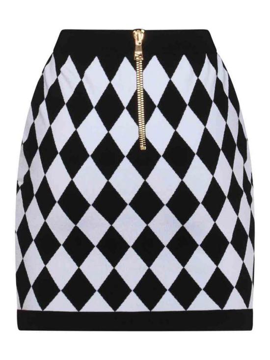 25FW 발망 숏 스커트 DF1LB292KG66EAB Black - BALMAIN