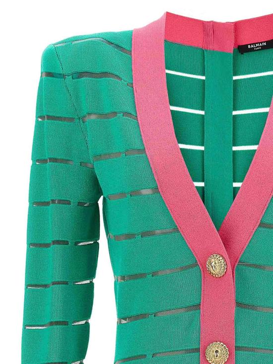 25FW 발망 미디 스커트 DF1R8053KG59UIH Green - BALMAIN