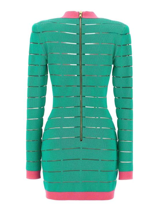 25FW 발망 미디 스커트 DF1R8053KG59UIH Green - BALMAIN