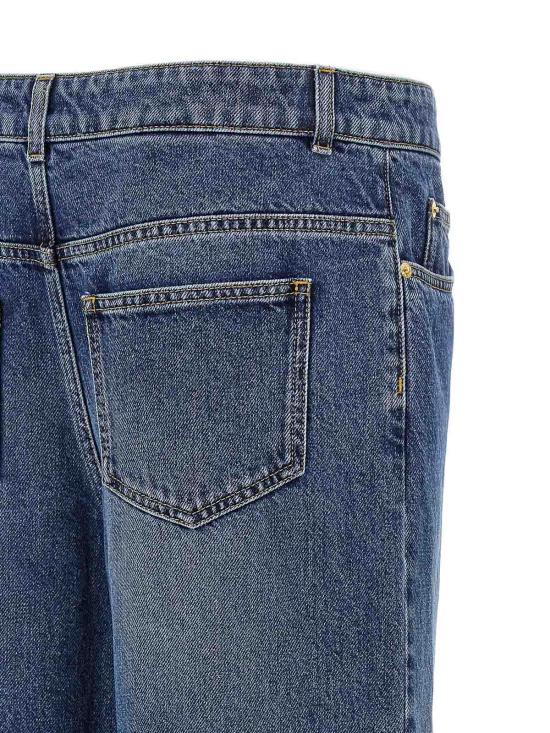 25FW 모스키노 스트레이트 팬츠 030855220295 Blue - MOSCHINO