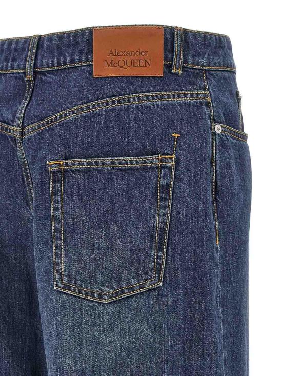  알렉산더 맥퀸 스트레이트 팬츠 794136QMACS4297 Blue - ALEXANDER MCQUEEN