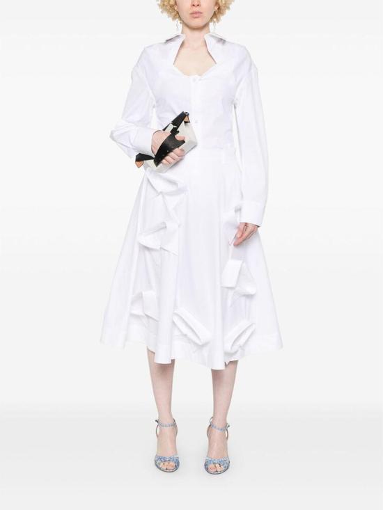  모스키노 미디 스커트 0531A01010001 White - MOSCHINO