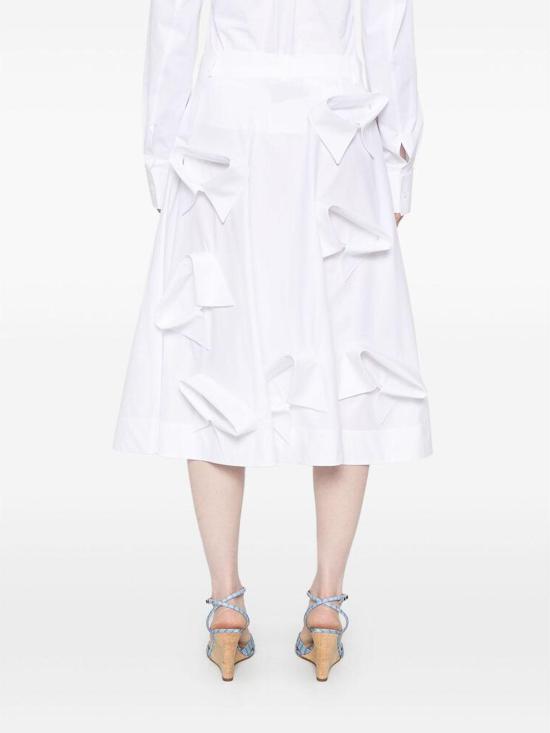  모스키노 미디 스커트 0531A01010001 White - MOSCHINO