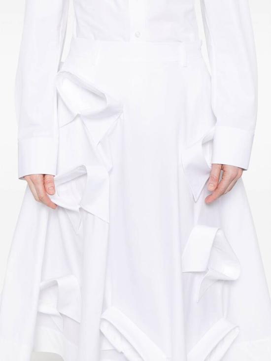  모스키노 미디 스커트 0531A01010001 White - MOSCHINO