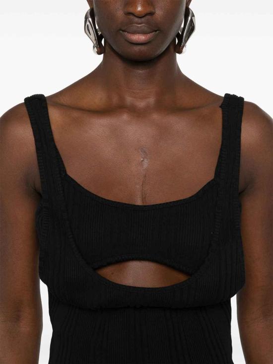 25FW 디 아티코 민소매 티셔츠 247WCT322J048100 Black - THE ATTICO