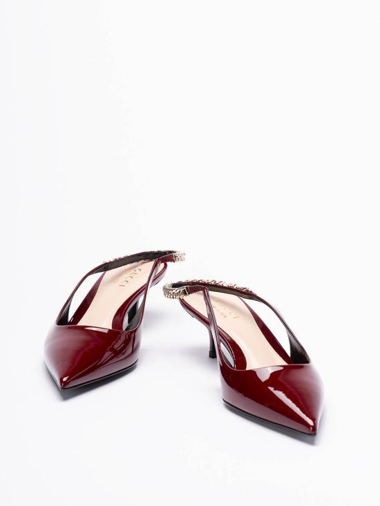  구찌 시뇨리아 슬링백 펌프스 782832BNC806207 DARK RED - GUCCI
