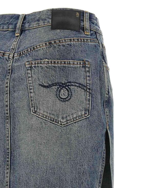 25FW 알13 미디 스커트 R13WD102D213A Blue - R13