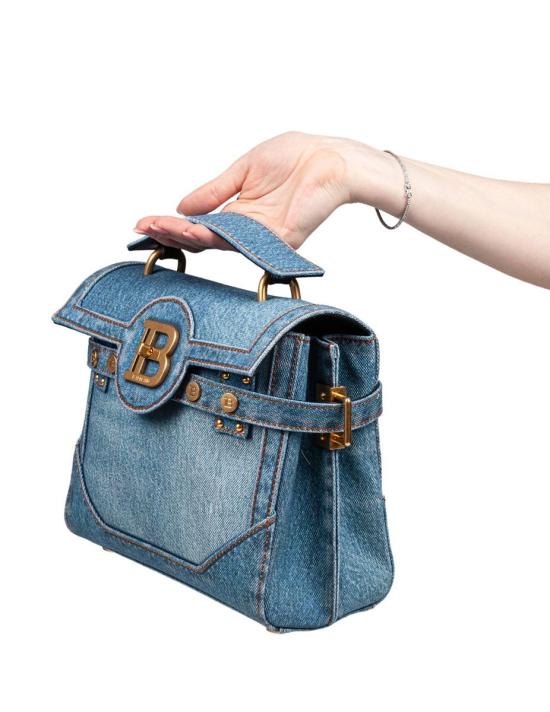 25SS 발망 토트백 EN1DB530TDEN 6FF BLUE YELLOW - BALMAIN