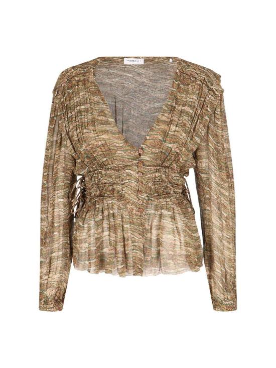 25SS 이자벨마랑에뚜왈 블라우스 HT0552FA C1J07E67KI GREEN