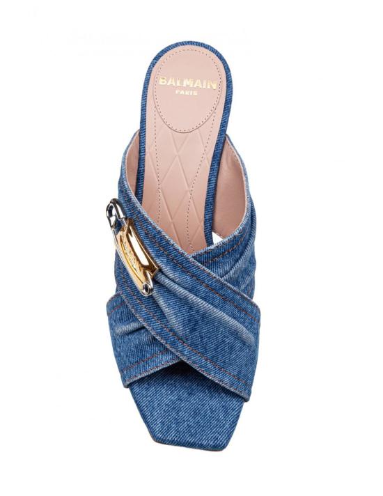 25SS 발망 뮬/슬리퍼 EN1UR079TDMS 6EF BLUE - BALMAIN