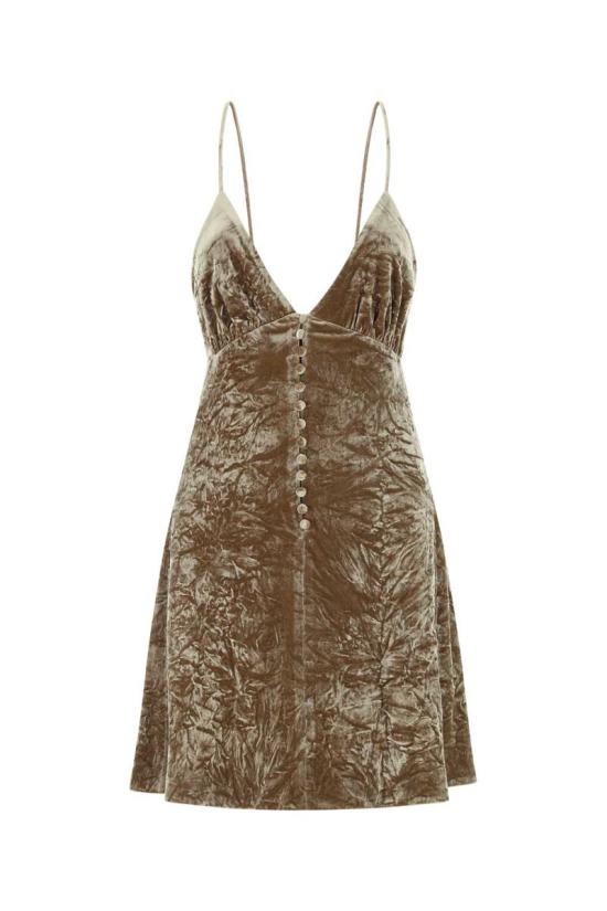  생로랑 숏 원피스 665640Y5F61 8061 Brown