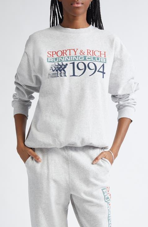  스포티앤리치 긴팔 티셔츠 ST071514167GY03 HEATHER GRAY LAVA ALPINE NAVY DOM