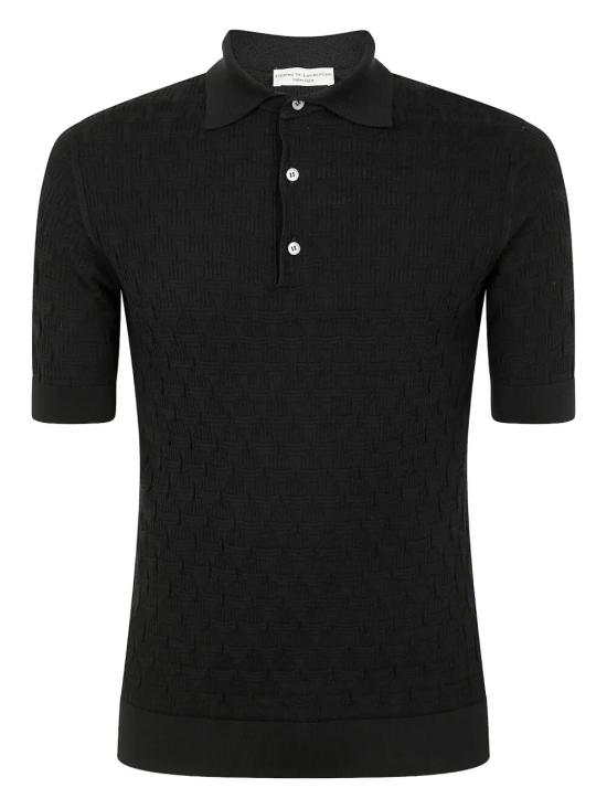 25SS 필리포 드 로렌티스 폴로 티셔츠 PL1MC SU18K 990 BLACK - FILIPPO DE LAURENTIIS