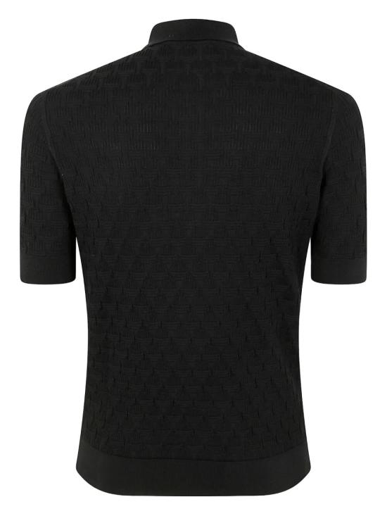 25SS 필리포 드 로렌티스 폴로 티셔츠 PL1MC SU18K 990 BLACK - FILIPPO DE LAURENTIIS