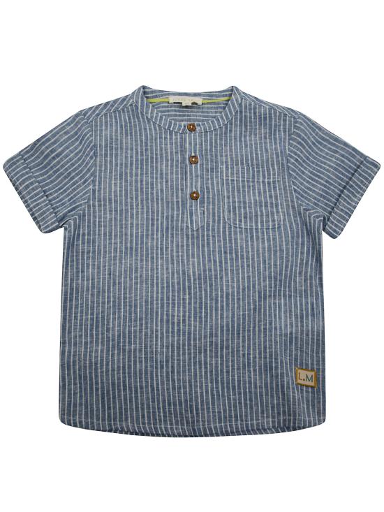 25SS [키즈] 루이스미샤 셔츠 MRI S25 S0464 BLUE ONDA STRIPES