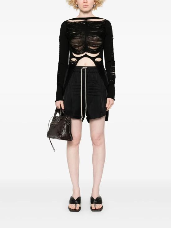 25SS 릭 오웬스 숏팬츠 RO01E7377 SCH 09 BLACK - RICK OWENS