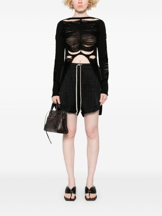 25SS 릭 오웬스 반팔 티셔츠 RO01E7616KGRIDM09 BLACK - RICK OWENS