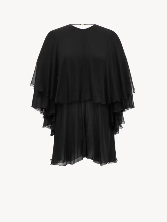  생로랑 숏 원피스 817868Y115W1000 Black - SAINT LAURENT