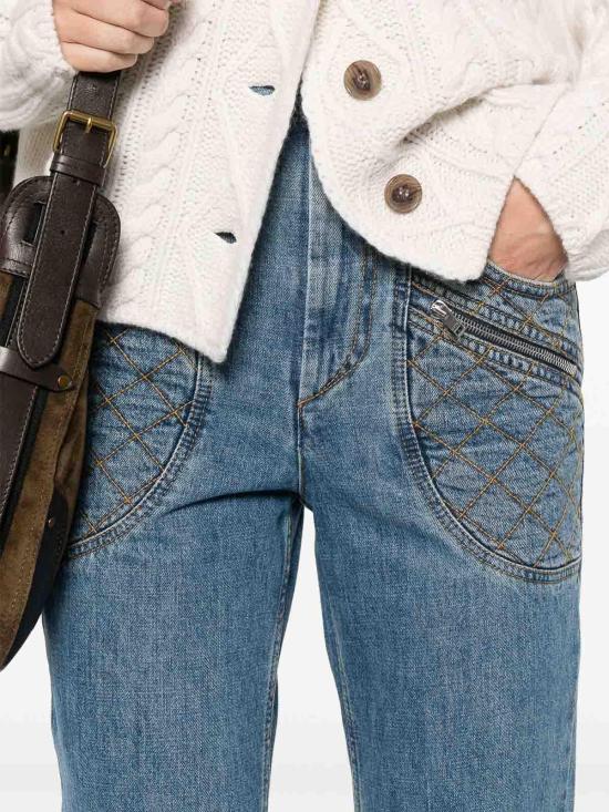  이자벨마랑 스트레이트 팬츠 PA0411FAB3H02I30BU Blue - ISABEL MARANT