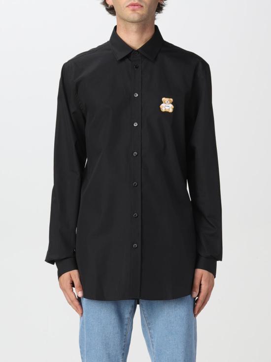 25FW 모스키노 긴팔 셔츠 02217035 1555 Black