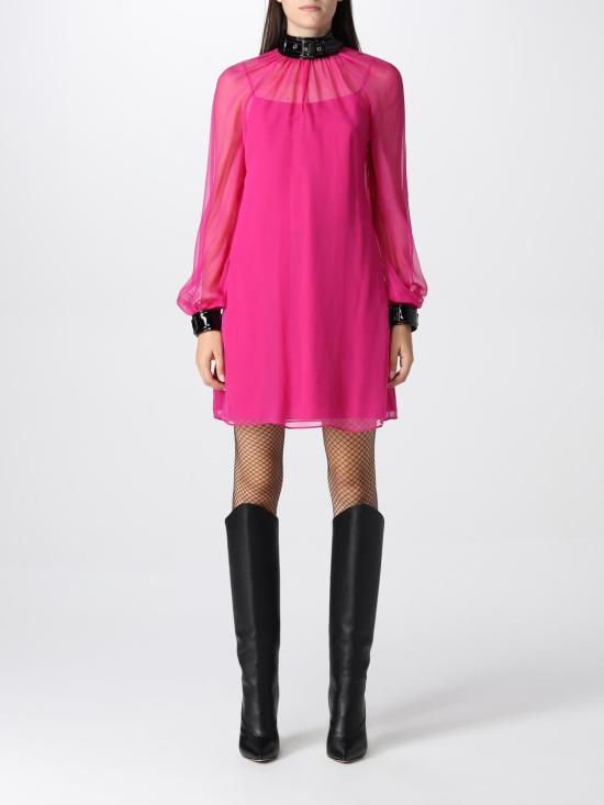  모스키노 숏 원피스 04045538 1244 Fuchsia