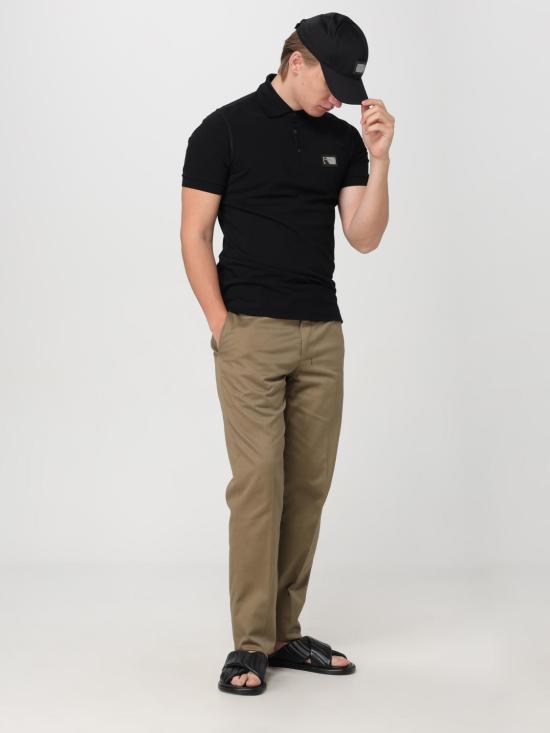 25FW 돌체앤가바나 로고 태그 코튼 폴로 셔츠 G8PL4TG7F2H N0000 Black - DOLCE & GABBANA