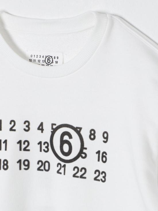25FW [키즈] MM6 메종마르지엘라 풀오버 M60681MM006 M6102 White - MM6 MAISON MARGIELA