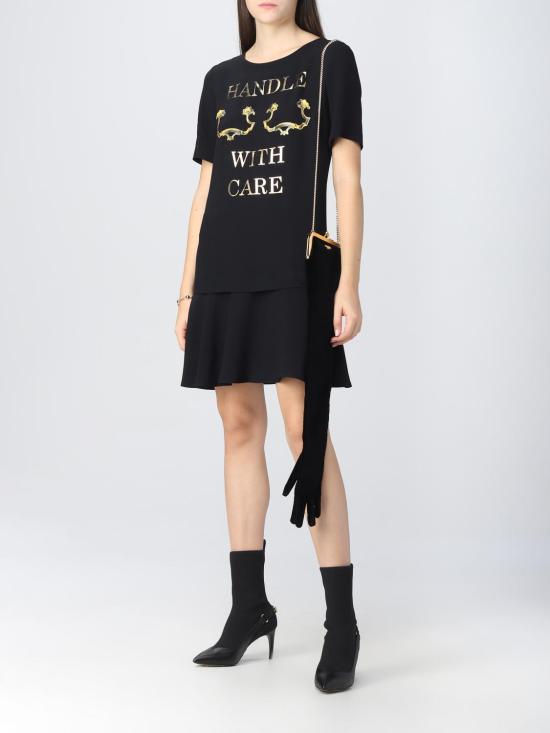  모스키노 숏 원피스 04045433 555 Black - MOSCHINO
