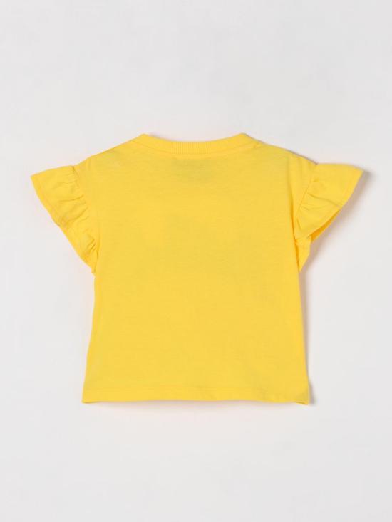 25FW [키즈] 모스키노 티셔츠 MDM03ILAA03 50577 Yellow - MOSCHINO