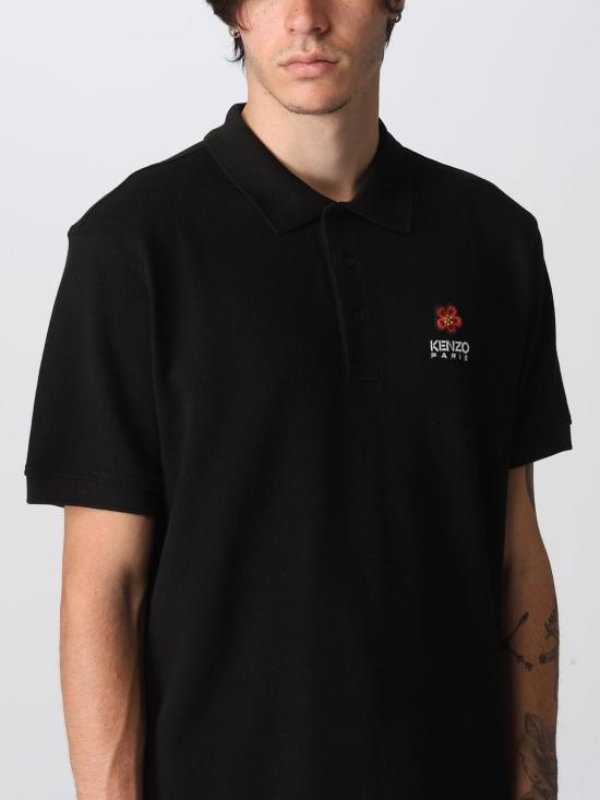 25FW 겐조 폴로 티셔츠 FC65PO0024PU 99J Black - KENZO