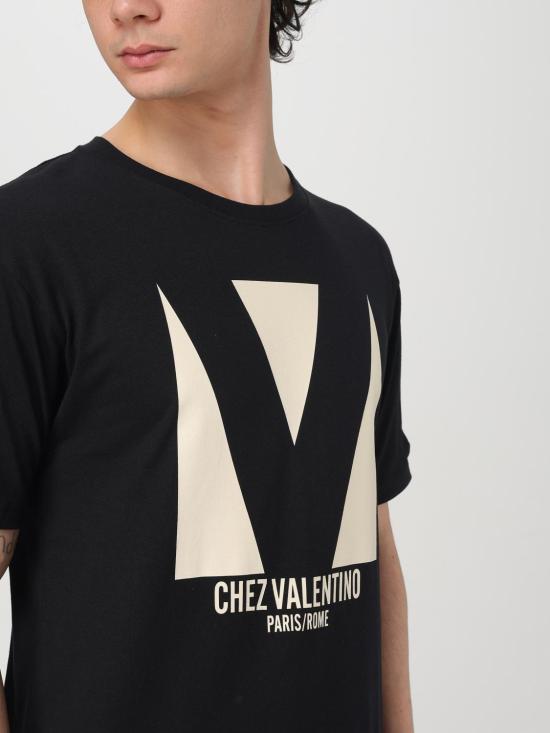 25FW 발렌티노 가라바니 반팔 티셔츠 6V3MG16PAQ9 0NO Black - VALENTINO GARAVANI