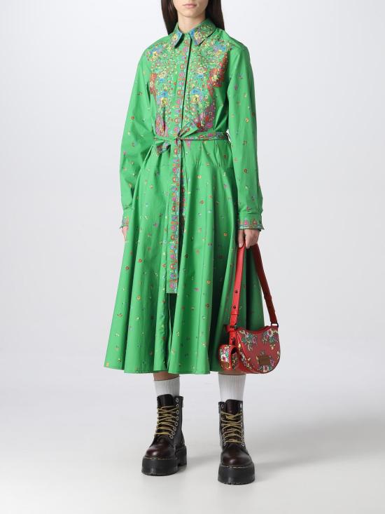  겐조 미디 원피스 FC62RO0979I2 57 Acid Green - KENZO