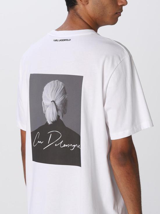  칼라거펠트 반팔 티셔츠 226W1762 100 White - KARL LAGERFELD