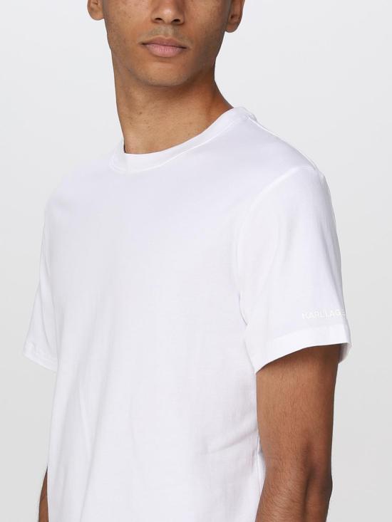 25FW 칼라거펠트 반팔 티셔츠 215M2199 101 White - KARL LAGERFELD