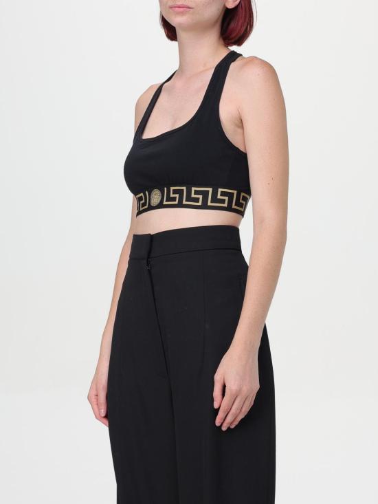 25FW 베르사체 민소매 티셔츠 AUD010391A10011 A1008 Black - VERSACE