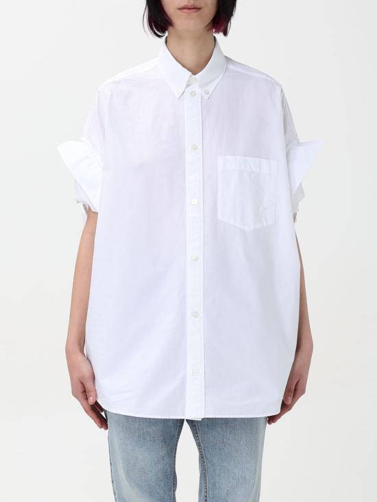 25SS 발렌시아가 셔츠 834033TNM60 9000 White