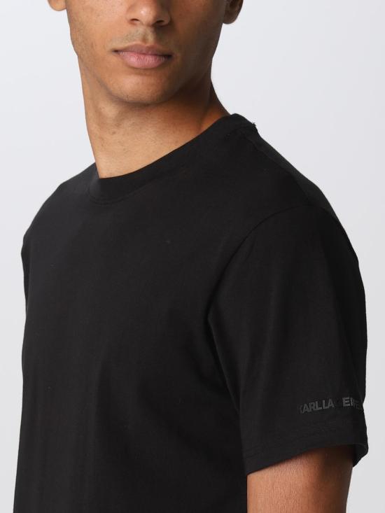 25FW 칼라거펠트 반팔 티셔츠 215M2199 999 Black - KARL LAGERFELD