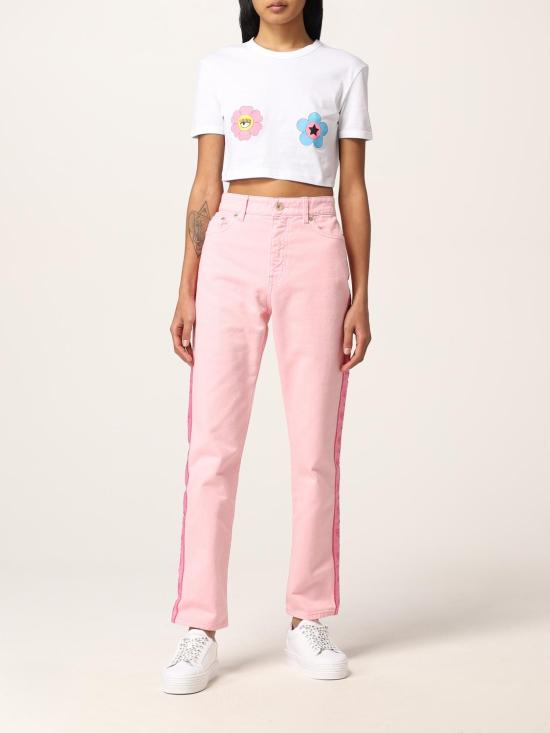  키아라 페라그니 반팔 티셔츠 72CBHT04CJT00 003 White - CHIARA FERRAGNI