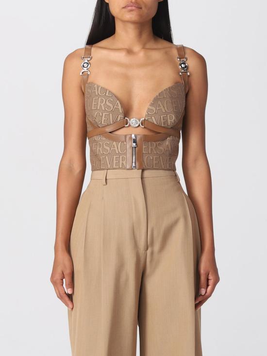 25FW 베르사체 탑 10109251A03315 2N740 Brown