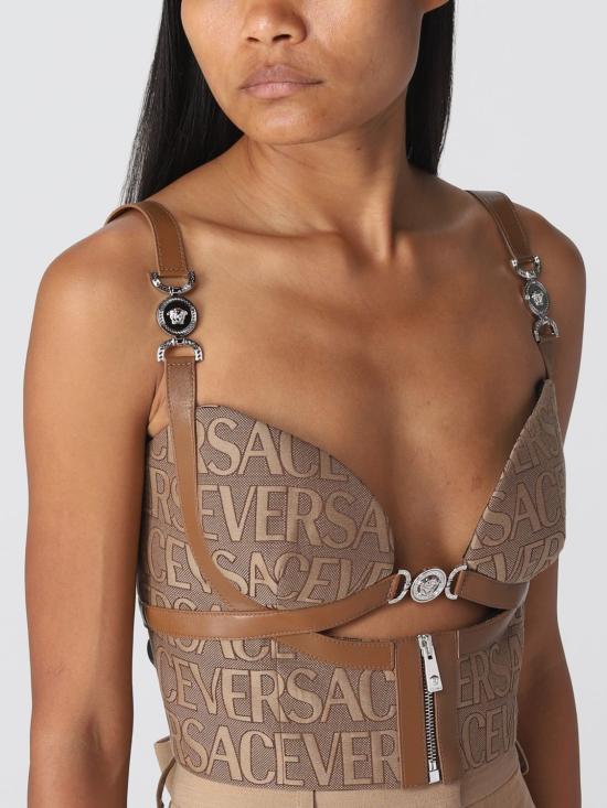 25FW 베르사체 탑 10109251A03315 2N740 Brown - VERSACE