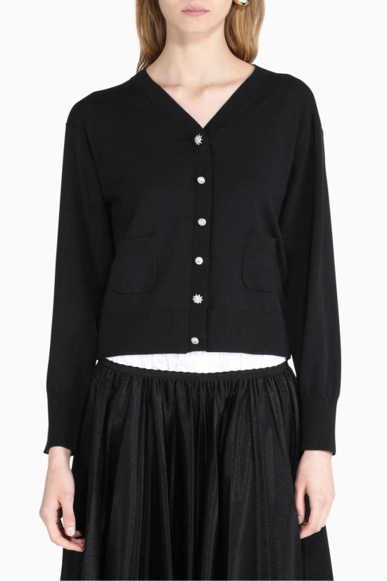  누메로벤투노 가디건 No21 코튼 니트 카디건 블랙