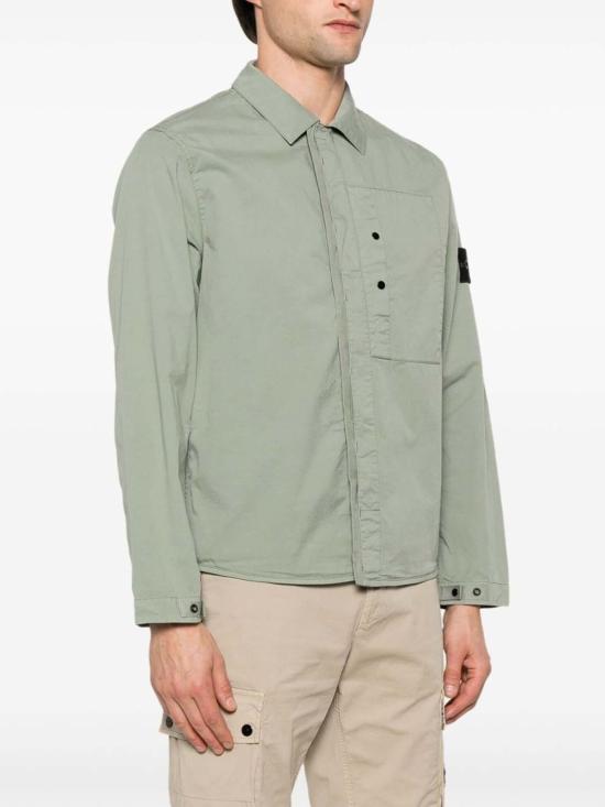 25SS 스톤 아일랜드 긴팔 셔츠 K1S151200033S0010V0055 SAGE GREEN DOM - STONE ISLAND